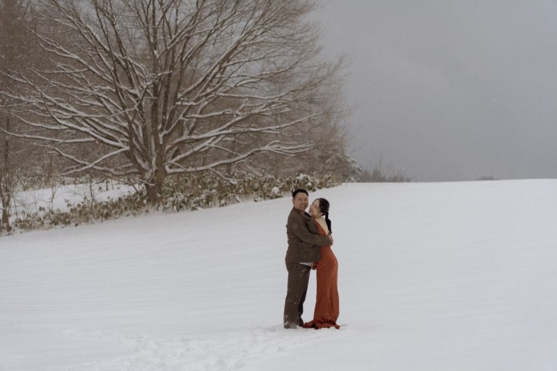 一面に広がる雪が映画のようなワンショット