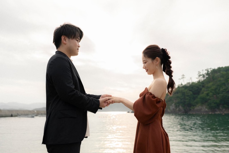 海バックのプロポーズ