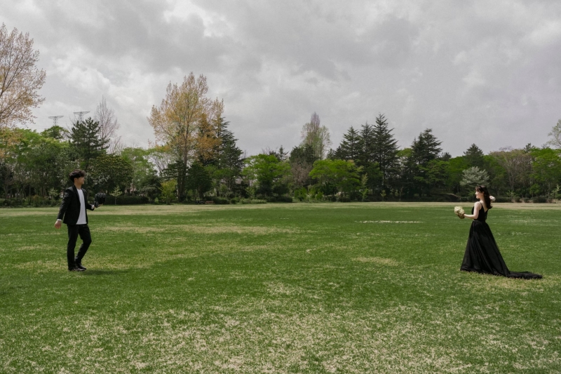 広場に出てキャッチボール！