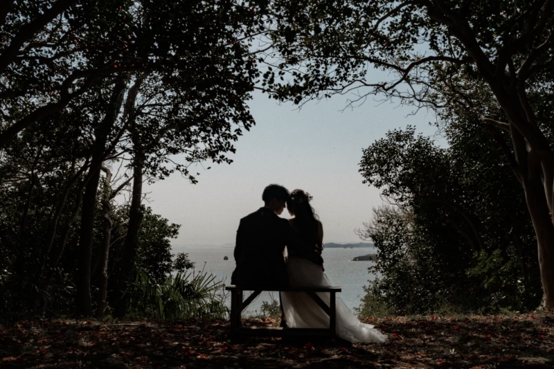 シルエット風でロマンティックに