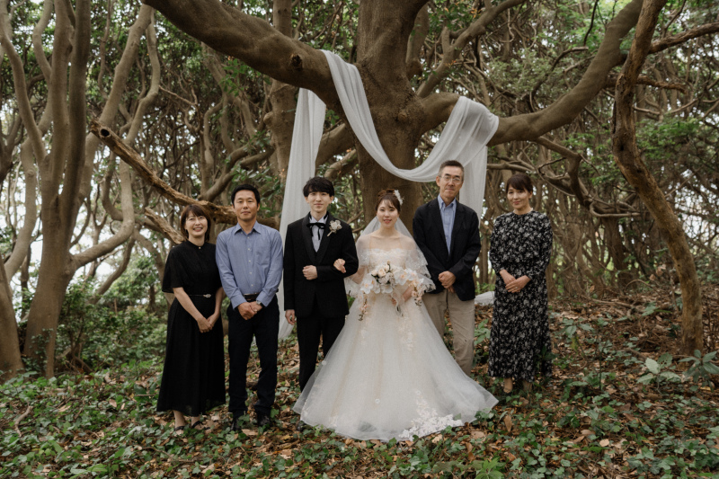 挙式後の集合写真