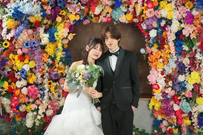 【平日限定・土日祝料金なし】和装＋洋装2着の仙台スタジオ前撮り｜データ120カット・ヘアチェンジ込