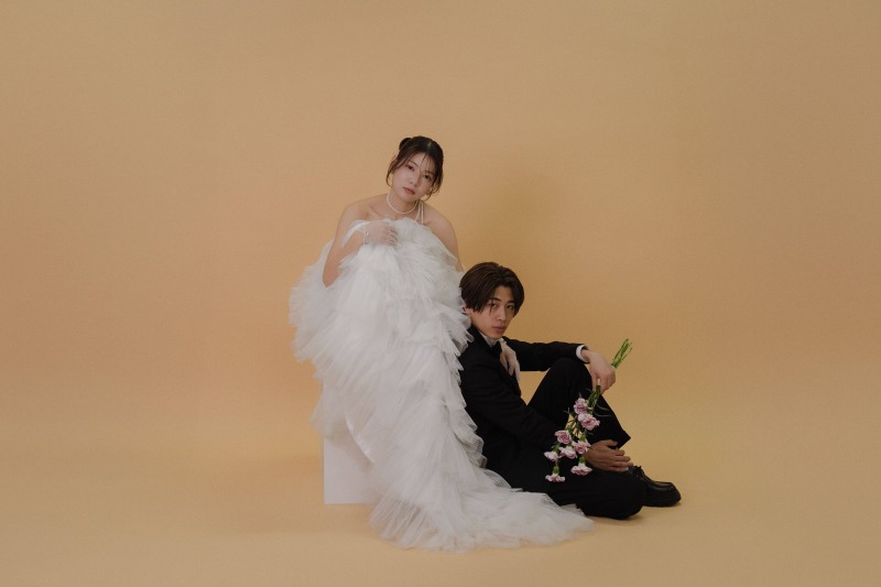 【気軽にスタジオプラン】スタジオで撮影♢データ50カット保証★韓国風フラワーウォールあり