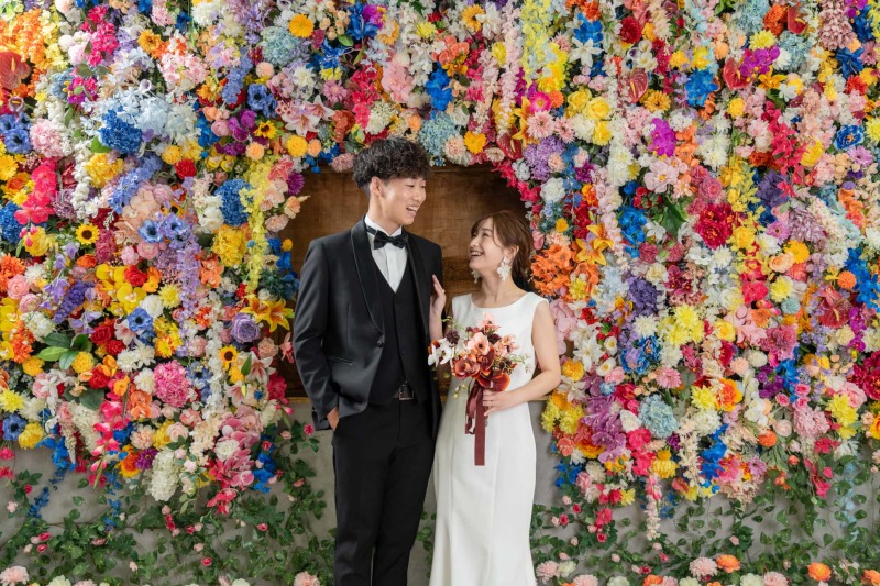 【Photorait限定】ドレス2着＋スタジオフォト｜データ50カット保証★韓国風フラワーウォールあり♪