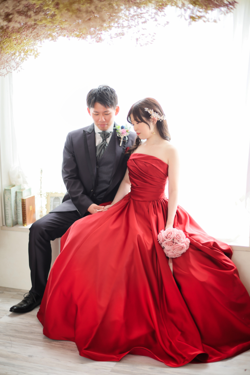 自然光がたっぷり入るスタジオでのおふたり♡