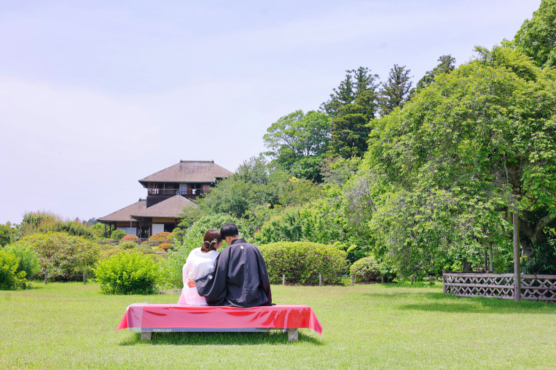 好文亭を背景に後ろ姿♡