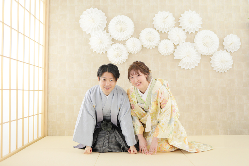 和のセットでご挨拶ポーズ♪