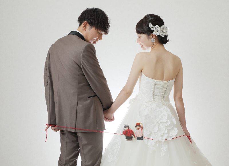 赤い糸なおふたりとスタジオ撮影