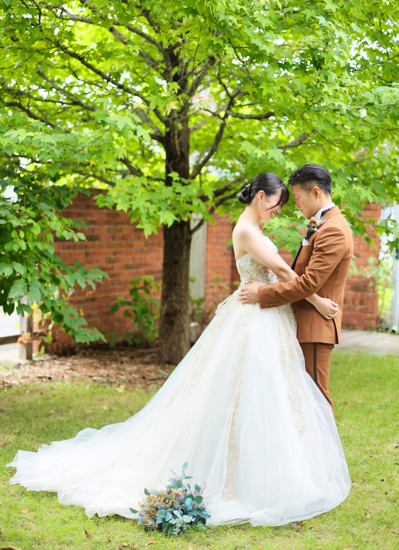 緑がきれいでお2人も映えてます♬