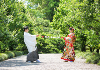 新緑がキラキラ美しい偕楽園ロケ☆