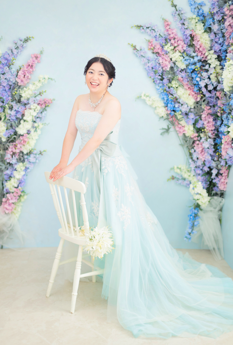 お花いっぱいのセットで笑顔が弾けてます♪