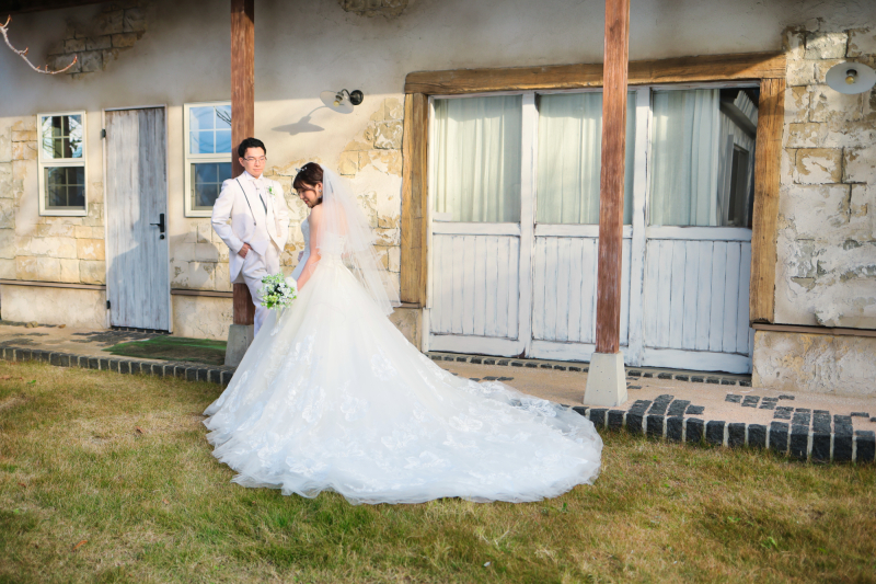 お庭のある別館スタジオにて