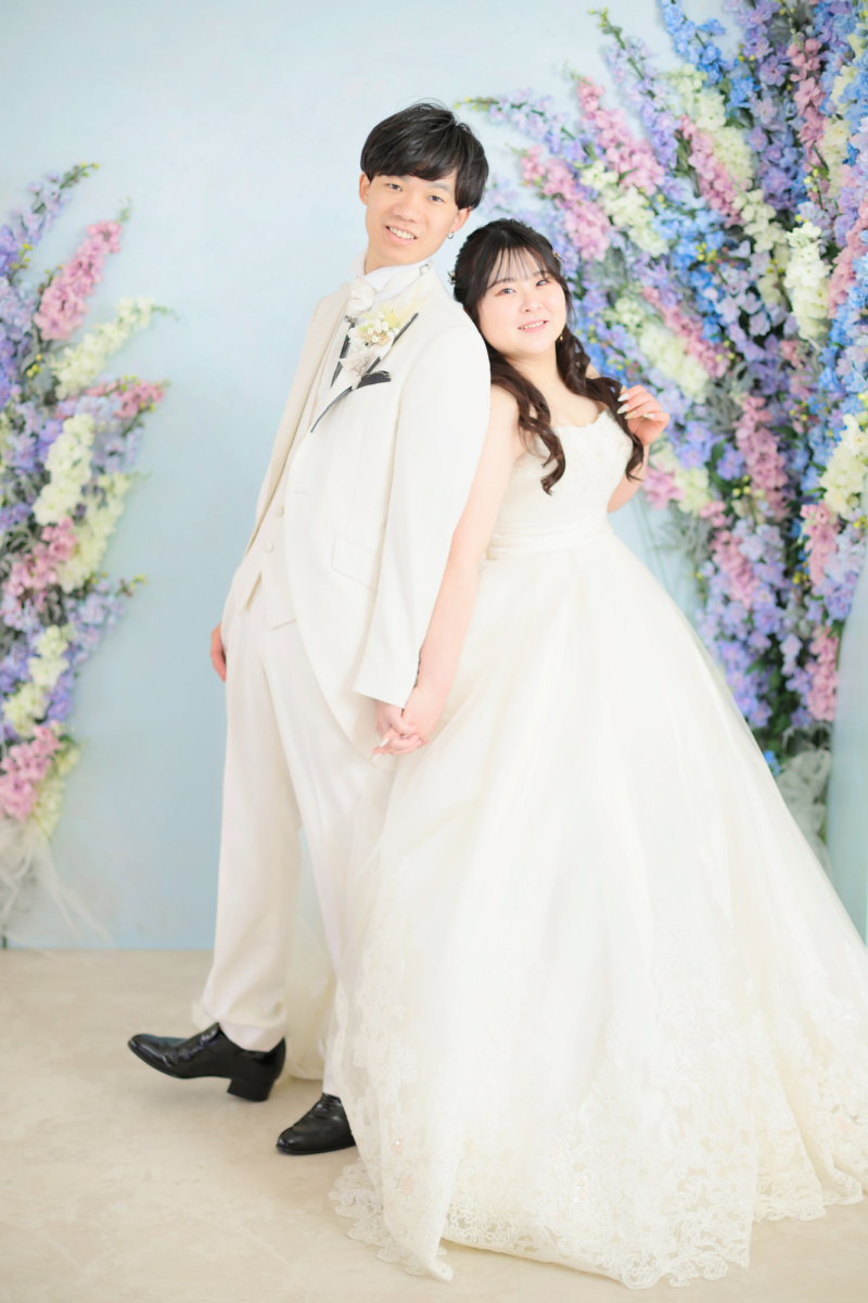 ブルーフラワーもお似合いなお2人♡