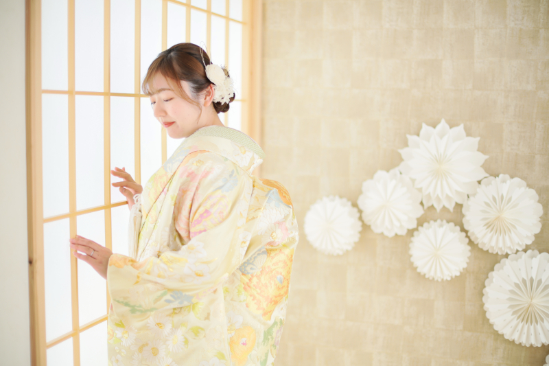 お気に入りの和装でソロショットも♡