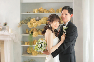 スタジオでウェディングドレス＆和装ロケーション撮影♪