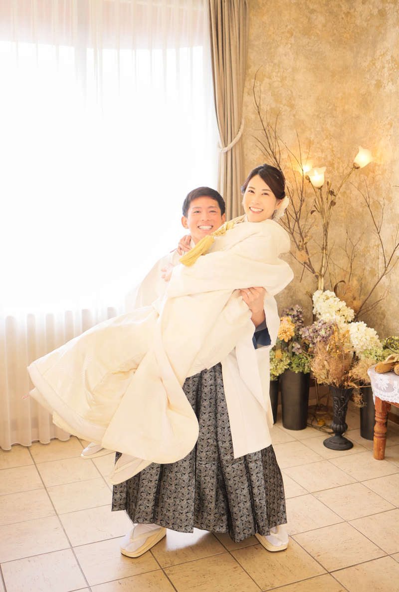 和装でお姫様だっこ♡