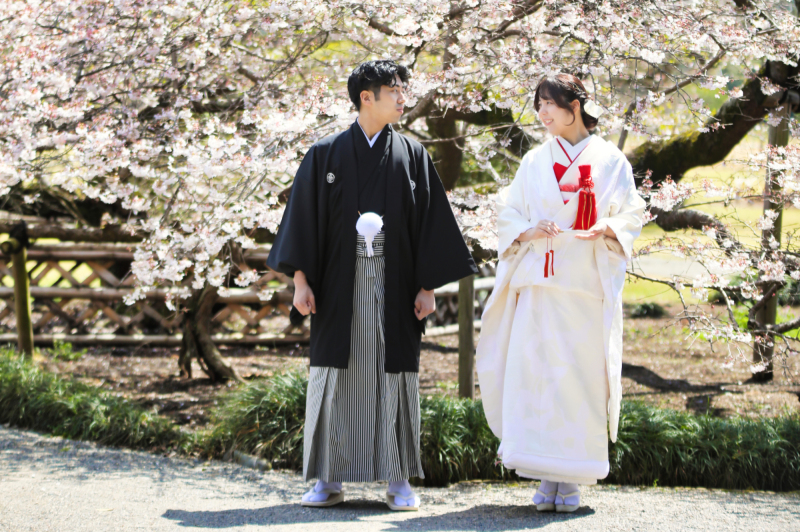 ご家族と一緒にロケ1着データプラン【和装】 お気に入りの場所でペットと共に!和装各1着修整データ120カット付き♪