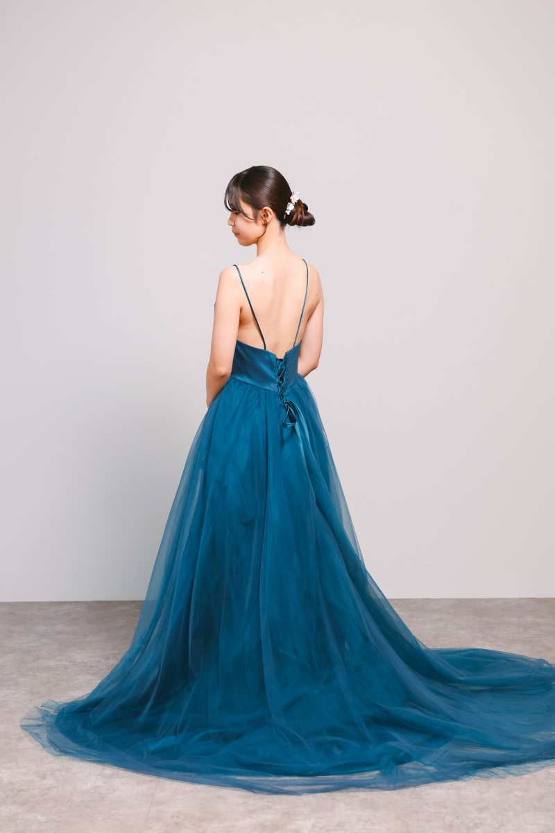 ブルーチュールドレス