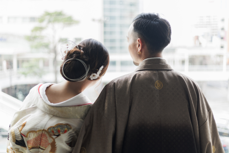 和装でお二人らしく