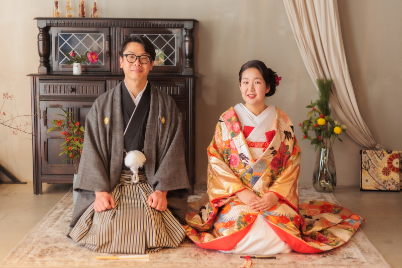 スタジオでの和装ウェディング