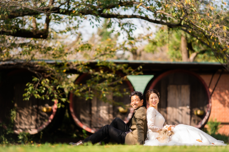 芝生でちょこっと休憩