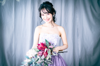 【ソロウェディングプラン】洋2着(ウェディング＋カラードレス)スタジオ撮影【データ5cut】