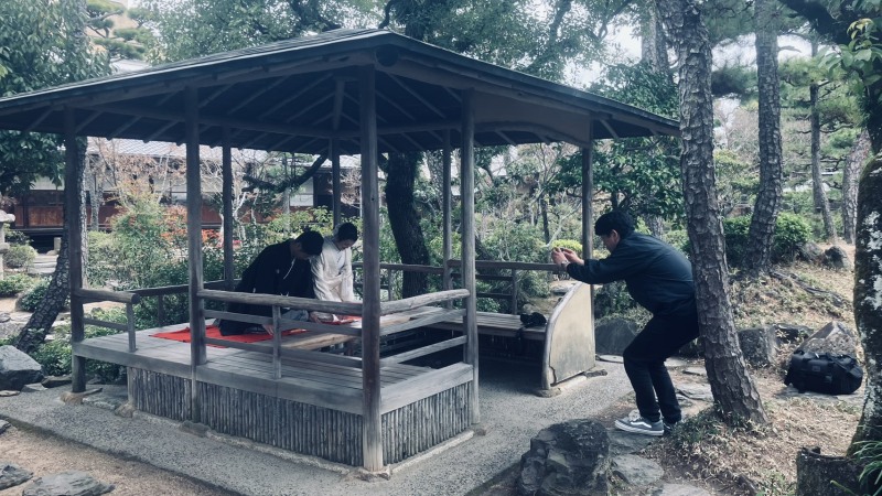美観地区の小屋にて