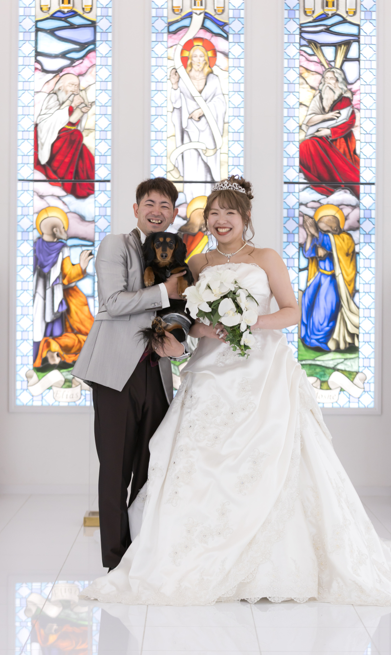 ドレスdeピュアチャペルフォトプラン | チャペルでの特別感ある撮影 ドレス&タキシードと美容着付け、台紙1枚付き