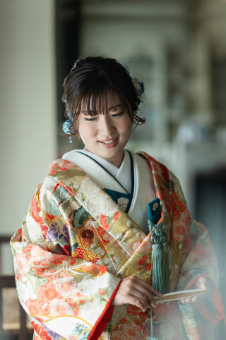 色打掛 1111 紅白の競い ターコイズ