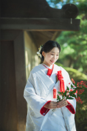 白無垢 枝梅に華巾着 相良刺繍 掛下 比翼赤