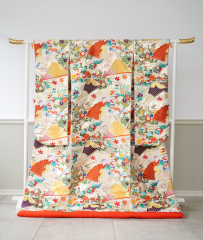 色打掛 1110 扇鳥小花