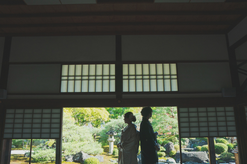 庭園が見える部屋