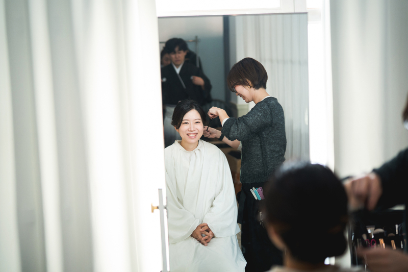 お仕度中　花嫁