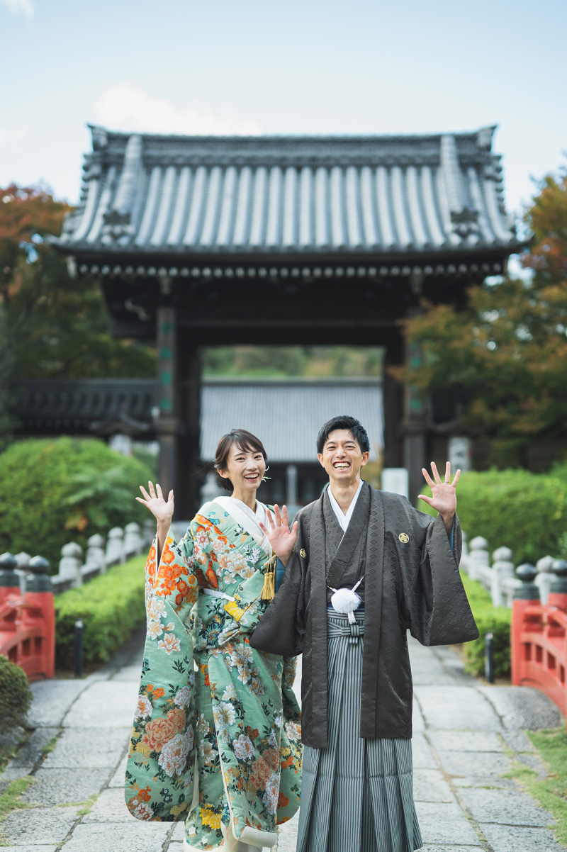 秋の初めの和装ロケーション撮影