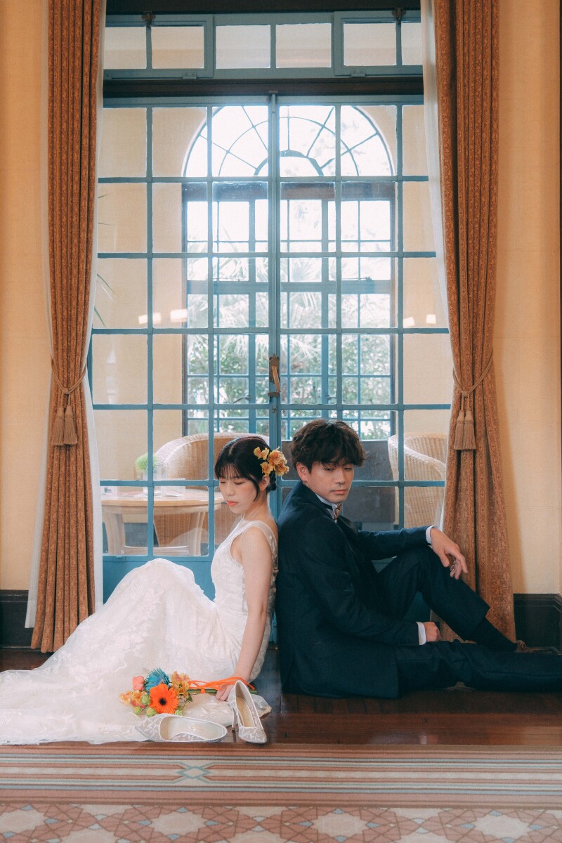 レトロな室内で