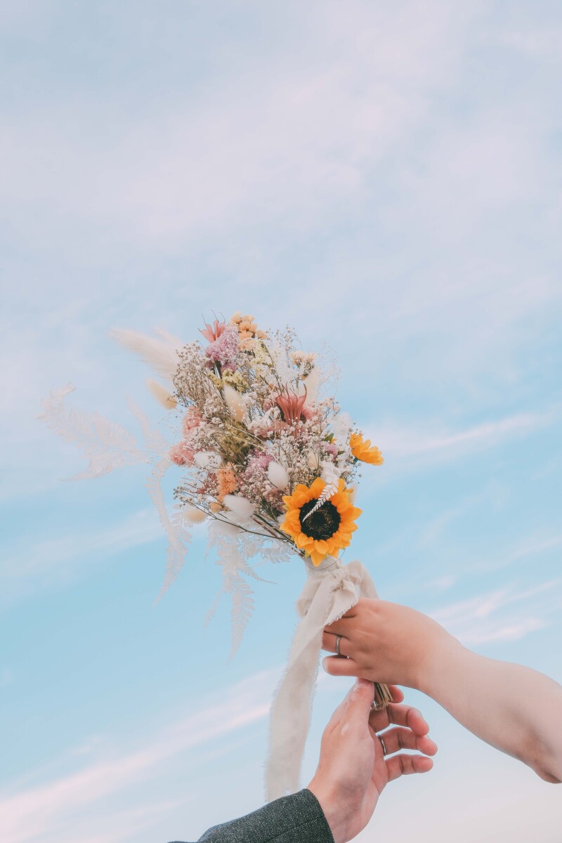 お持ち込みのブーケと