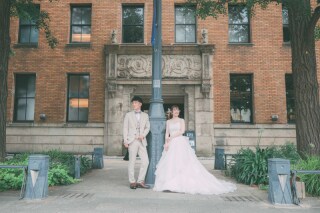 晴天のロケーションと二人のスタジオ撮影