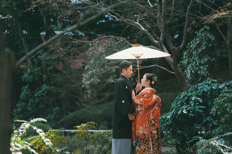 スタジオ近くの日本庭園で