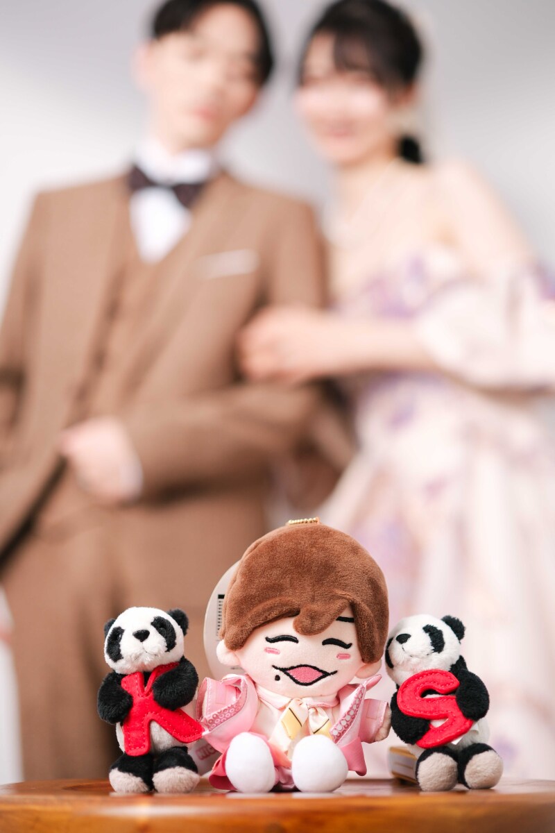 ぬいぐるみと一緒に