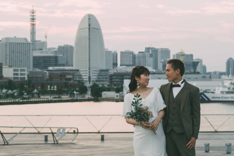 ブーケをお手にとって