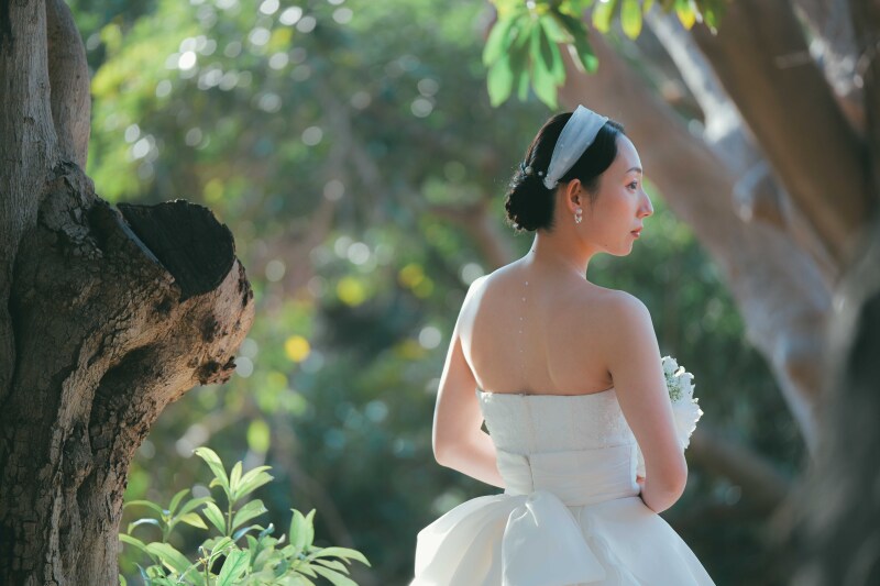 ドレス姿を美しく