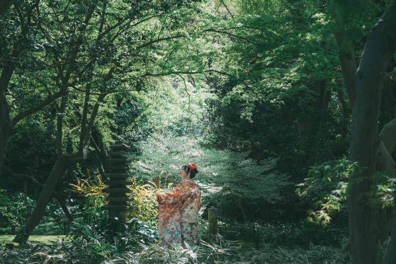 Photo Studio Jheart 横浜店(フォトスタジオジェイハート)_庭園で撮影できる