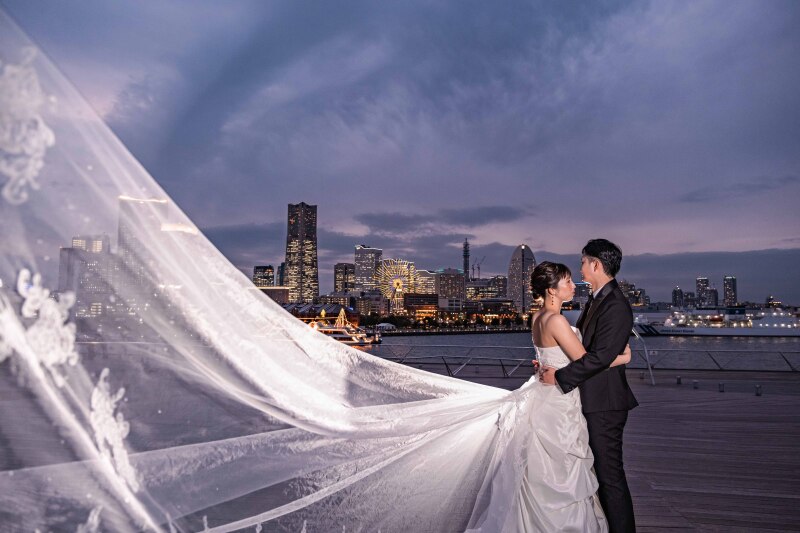 Photo Studio Jheart 横浜店（フォトスタジオジェイハート)_夜景で撮影できる