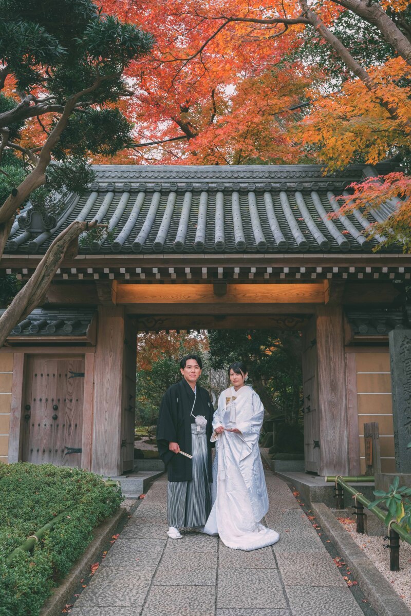 秋の紅葉プラン【報国寺】◎90分撮影ロケ撮影 和装スタジオ付き ロケ150カット+スタジオ50カット納品