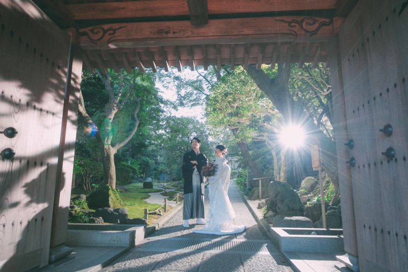 【報国寺】◎90分撮影し放題◎全データ色補正付150カット以上納品・申請代行+申請料金込み・新婦様ヘアメイク付き