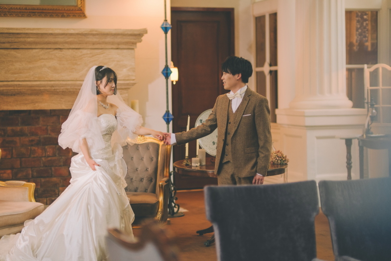 【チャペル】◎ラ・バンク・ド・ロア◎全データ色補正付100カット以上納品・新郎新婦様 洋装各1着・新婦様ヘアメイク付き
