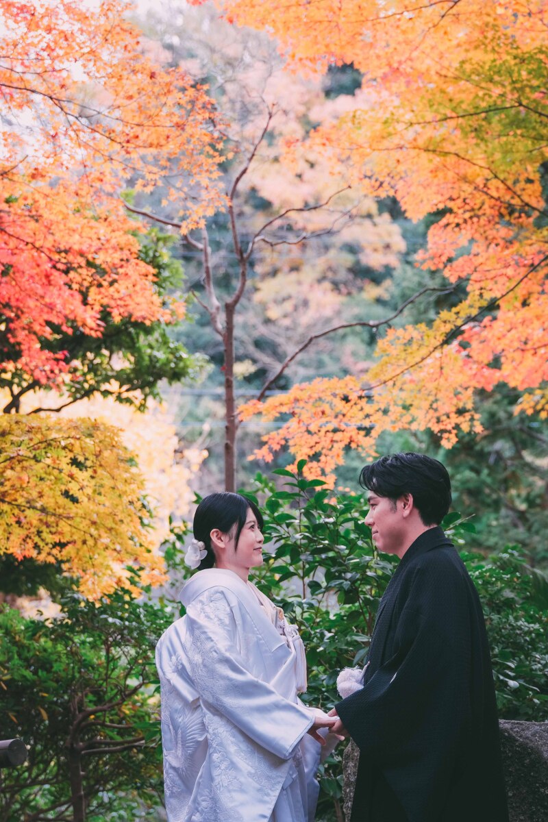 秋の紅葉プラン【報国寺】◎90分撮影ロケ撮影 和装スタジオ付き ロケ150カット+スタジオ50カット納品