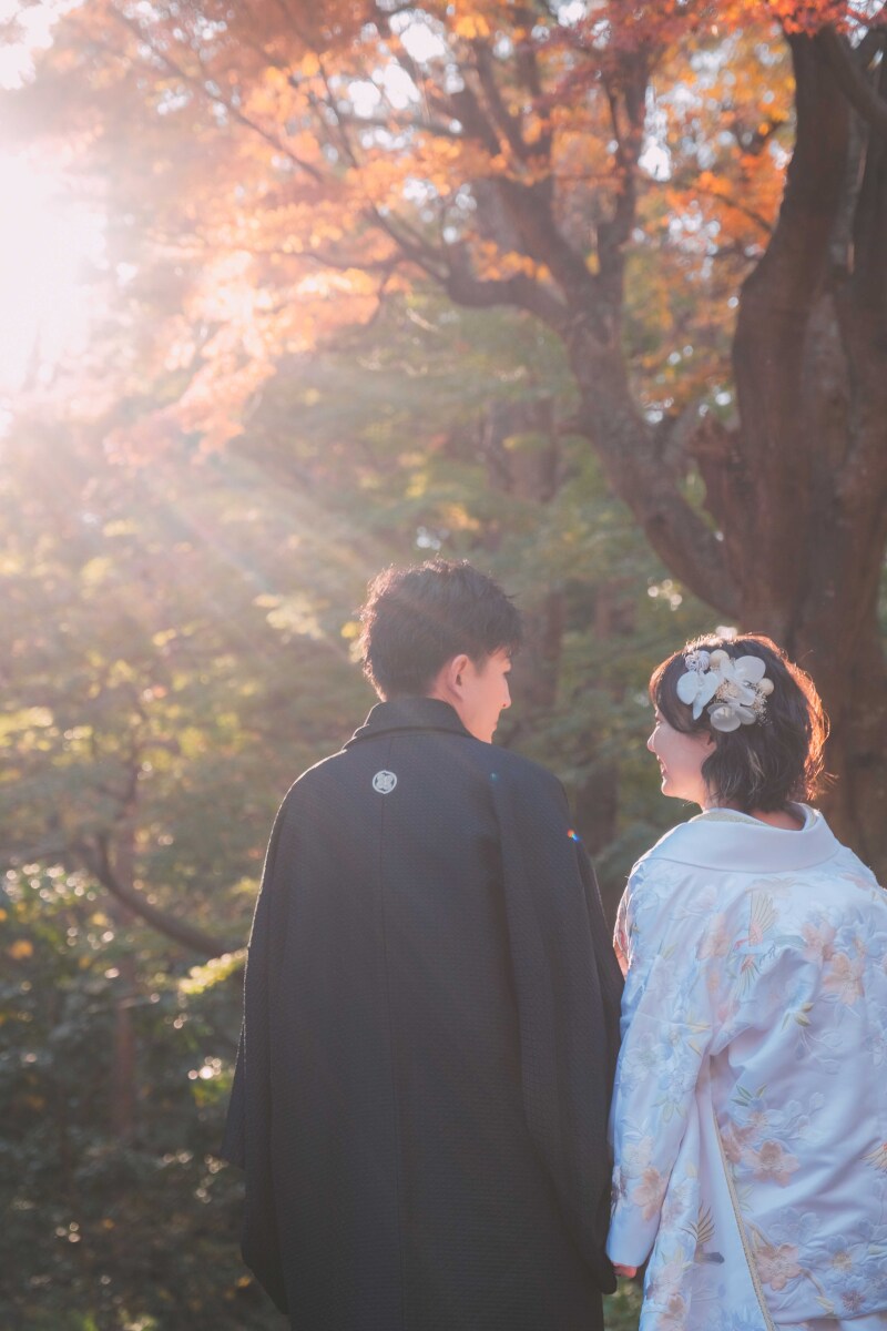 秋の紅葉プラン【妙本寺】鎌倉ロケーション和装撮影 ◎和装スタジオ付き ロケ100カット+スタジオ50カット納品