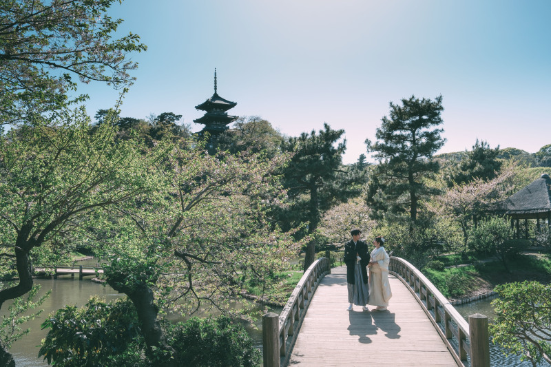 【三渓園】横浜の庭園でのロケーション和装撮影◎120分撮影し放題◎全データ色補正付150カット以上納品・申請代行+申請料金込み