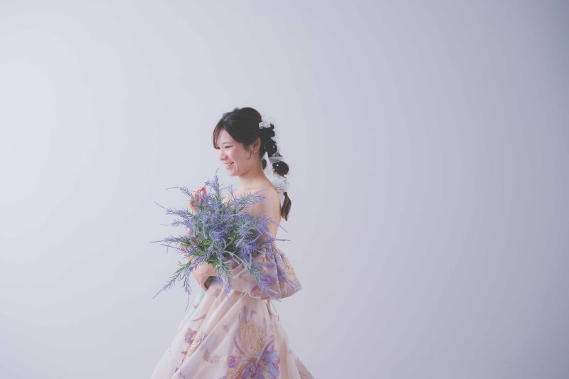 【スタジオ撮影】ソロウェディング撮影◎ヘアメイク付き◎データ100カット納品